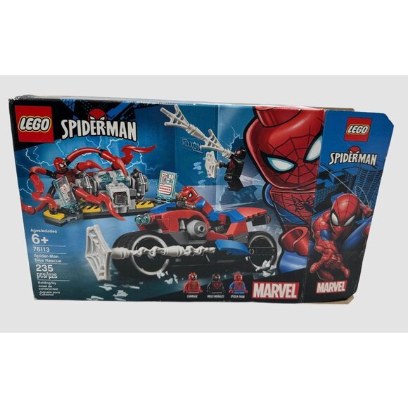 EMPTY BOX ONLY - LEGO 76113 Marvel Super Heroes Spider-Man Bike Rescue (235 pcs) - Picture 1 of 12